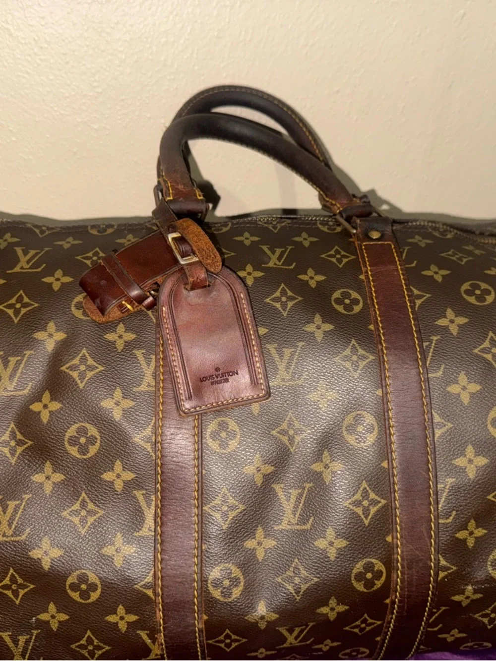 Louis Vuitton Brown Monogram Keepall Duffel Bag